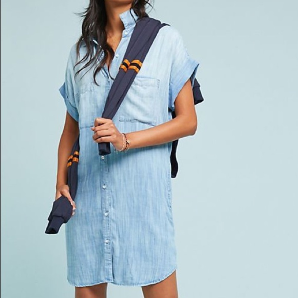 Cloth and Stone for Anthropologie Wilson Chambray Shirtdress